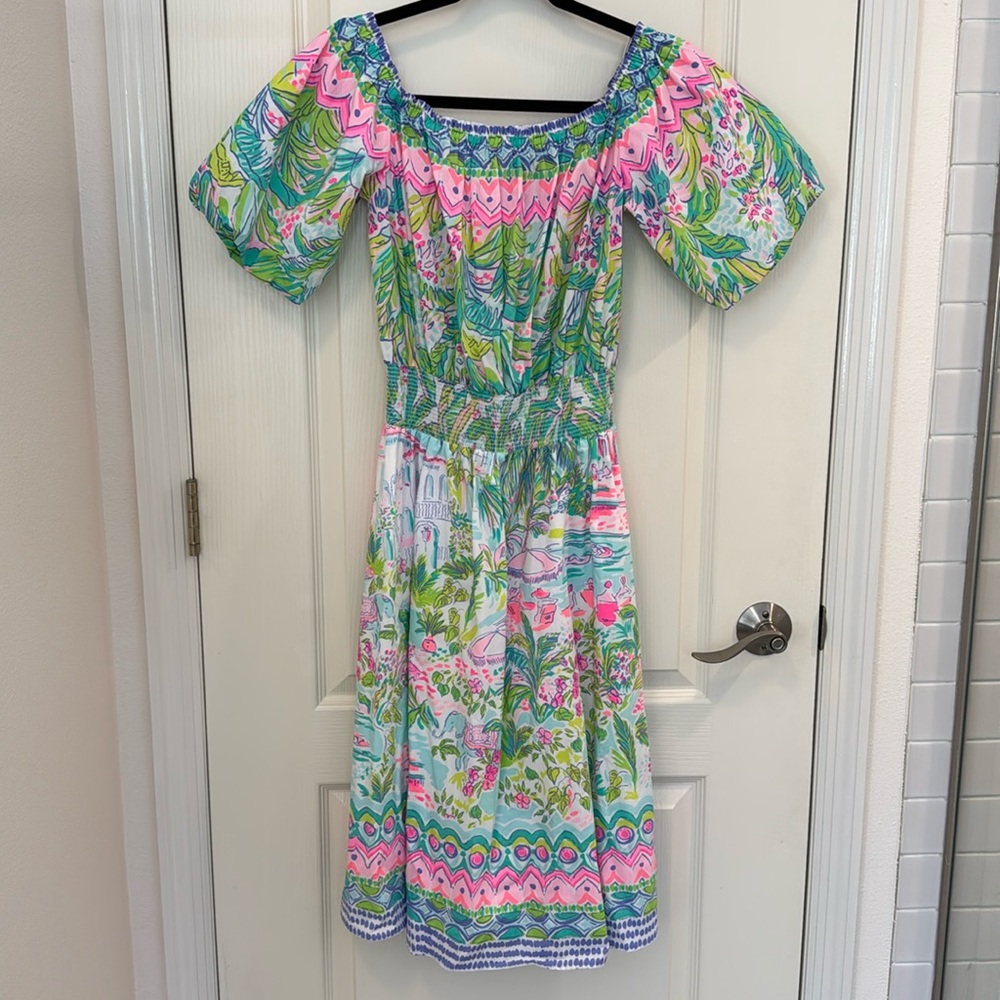 Lilly Pulitzer Camille Off-The-Shoulder Dress Size M